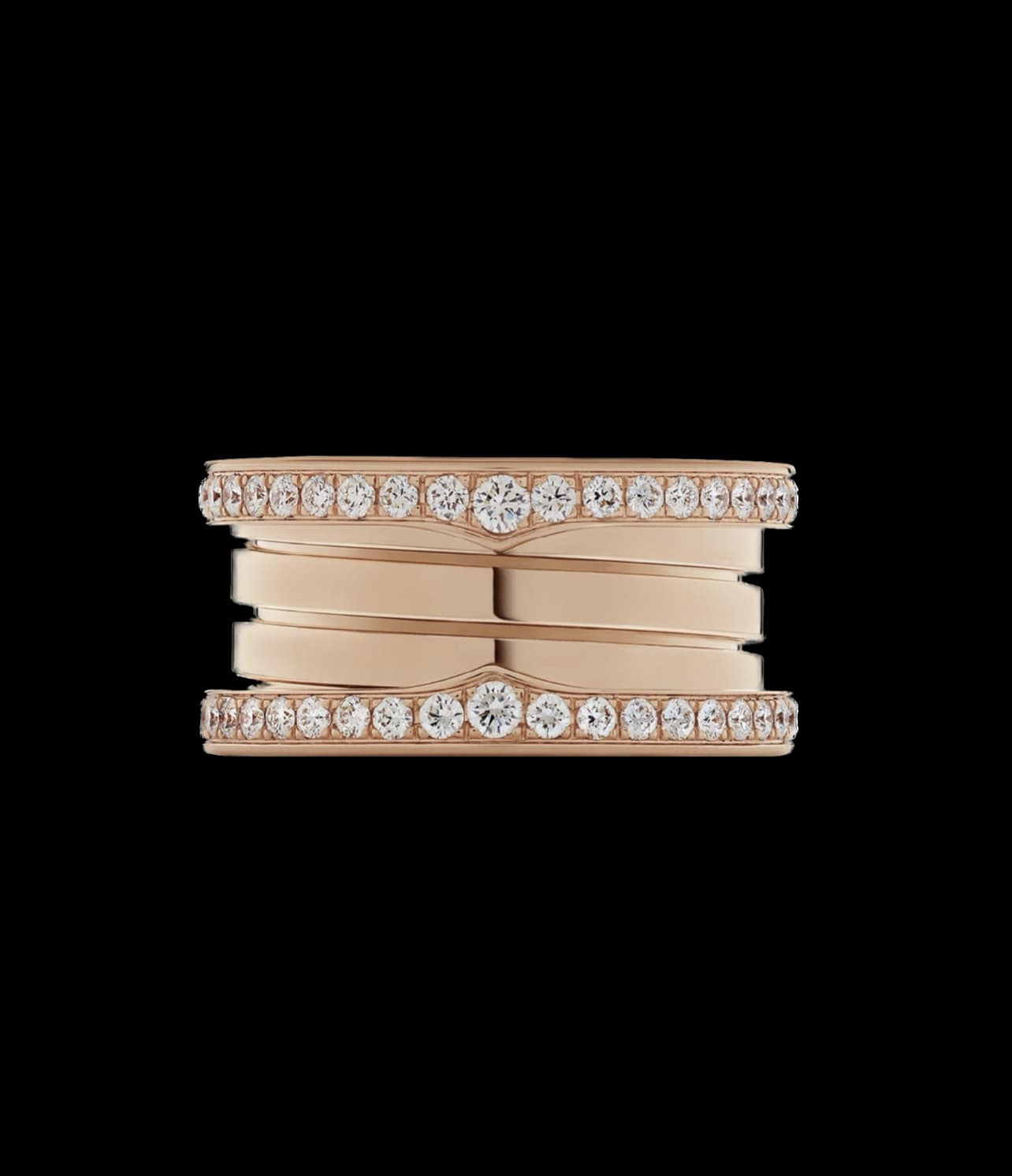 Bague BVLGARI "Bzero1" en or rose 18k et diamants